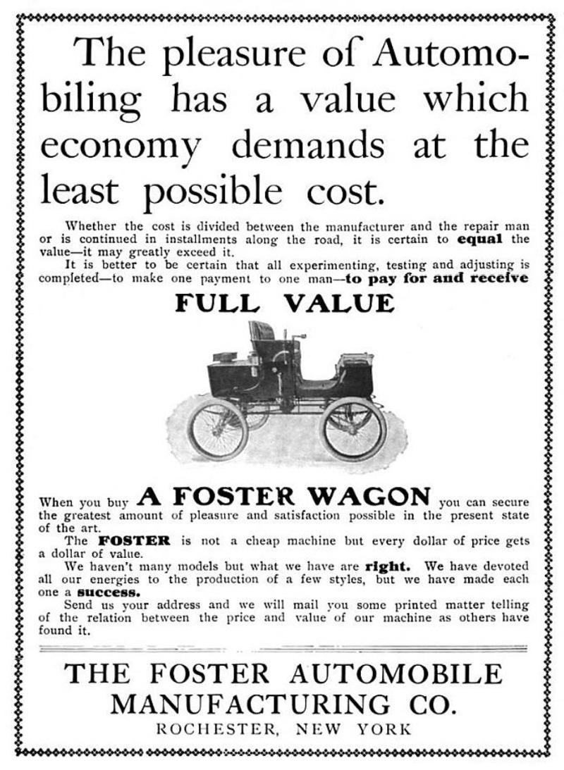Foster Wagon ad - 1901