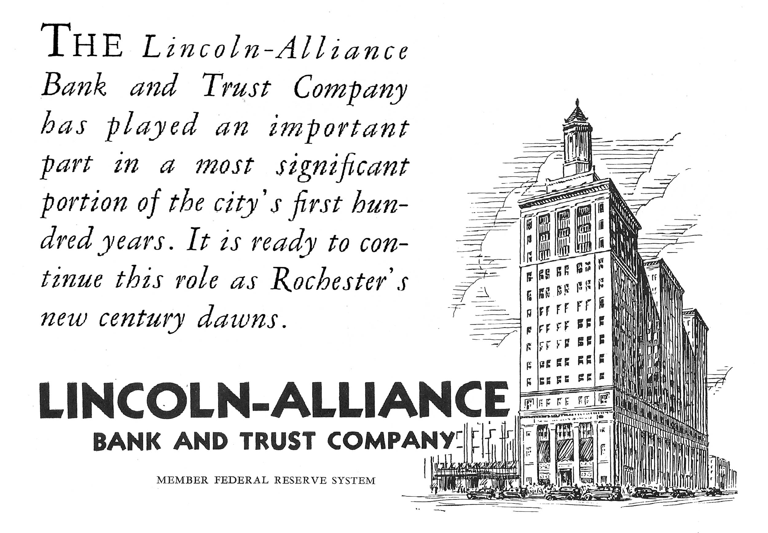 Lincoln-Alliance Bank ad - 1934