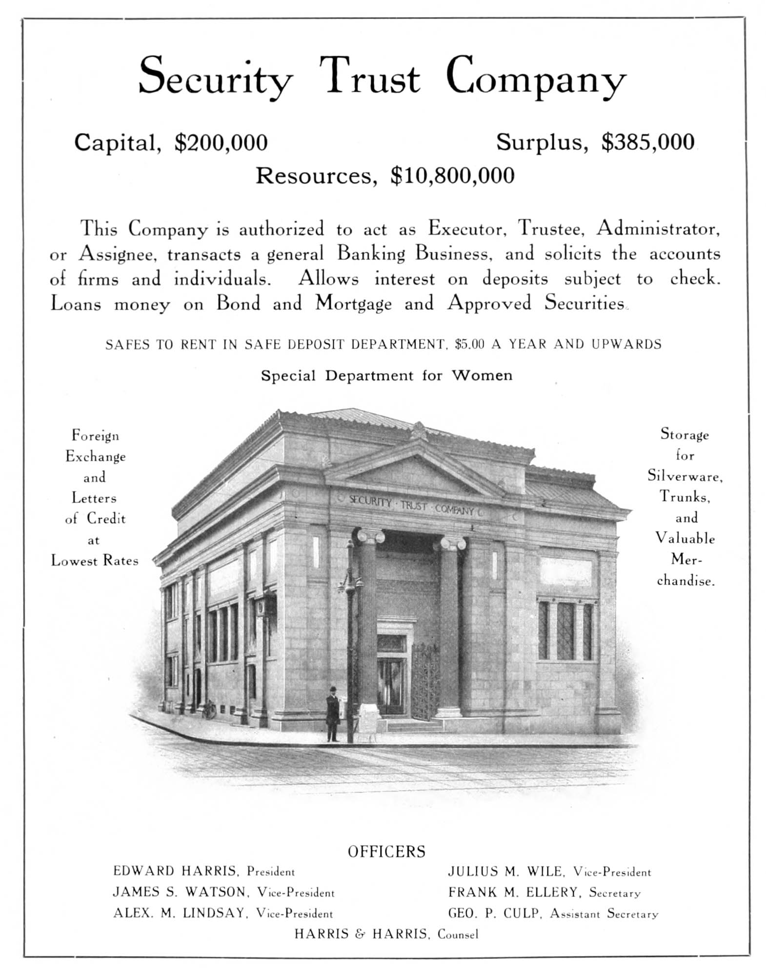 Security Trust Co. - 1906 Security Trust Co. - 1906