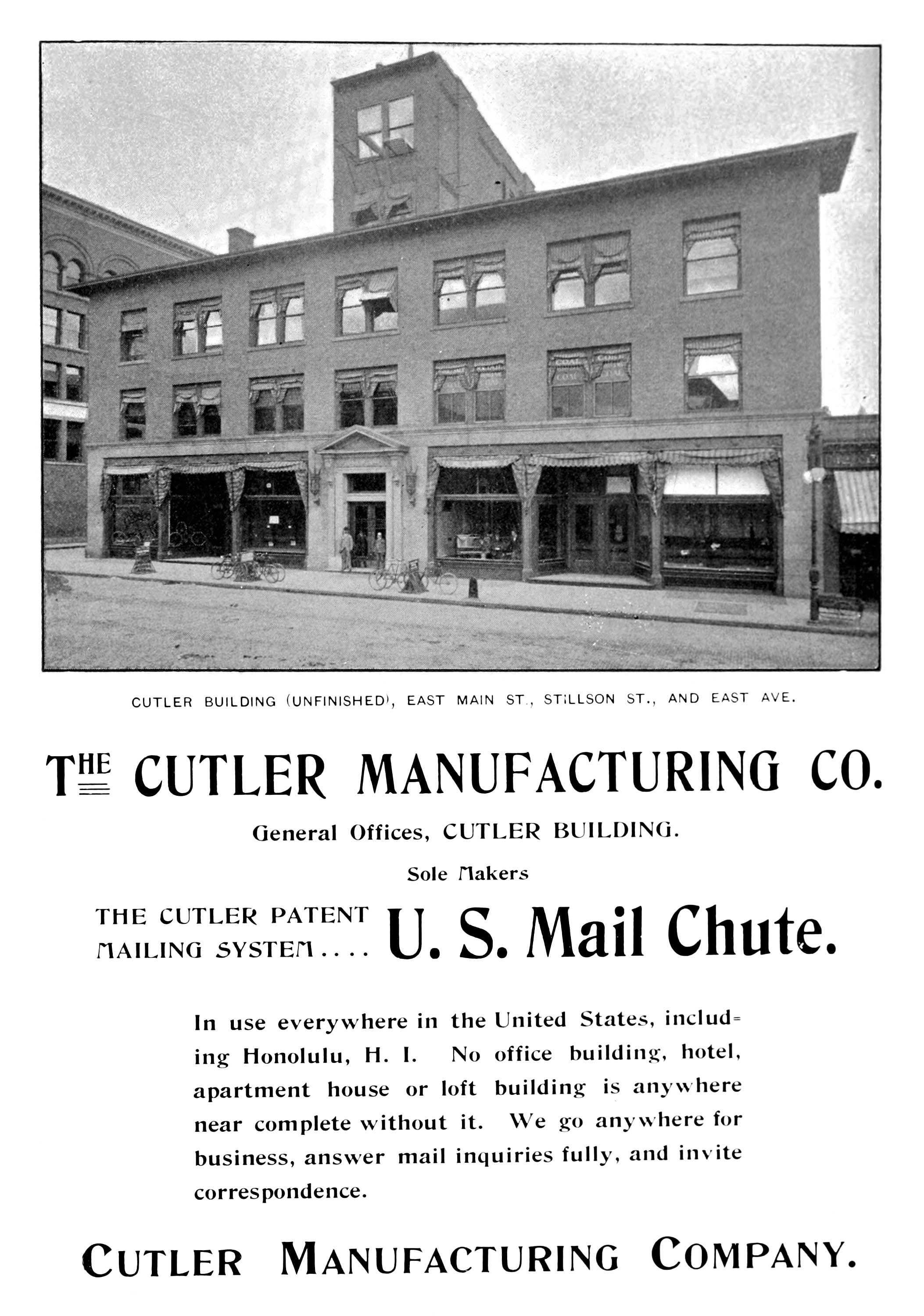 Cutler Manu. Co. - 1899