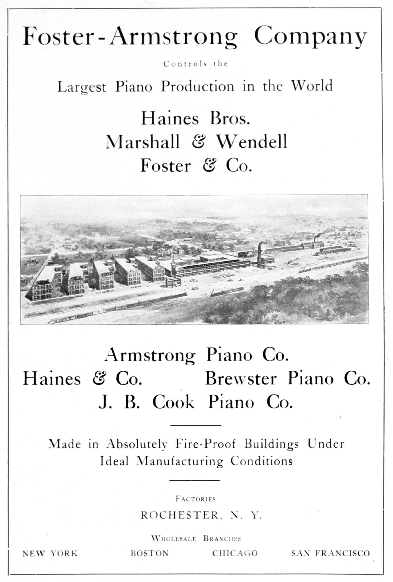Foster-Armstrong Co. - Pianos, East Rochester