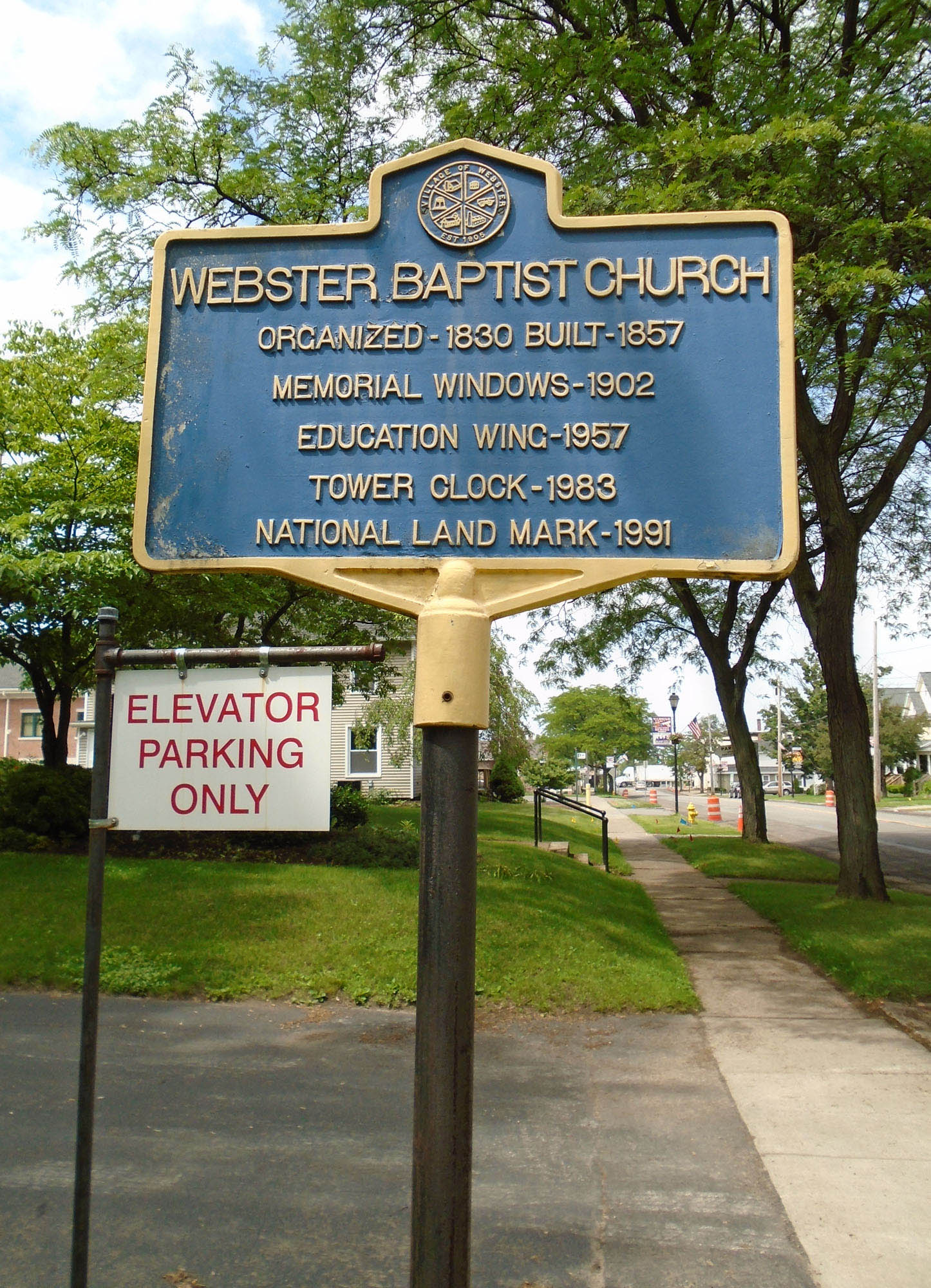 Webster Baptist Church, Webster