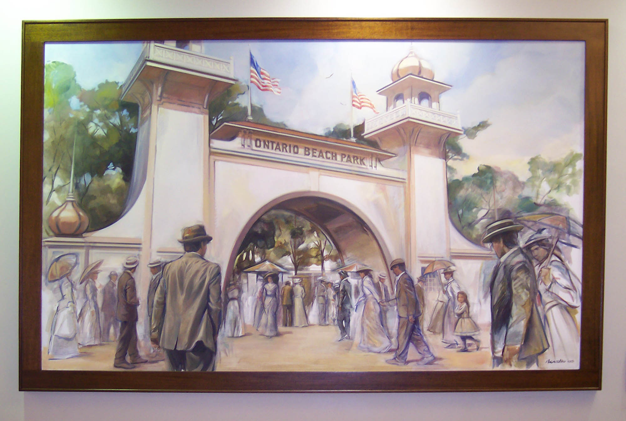 Painting of Ontario Beach Park Entrance